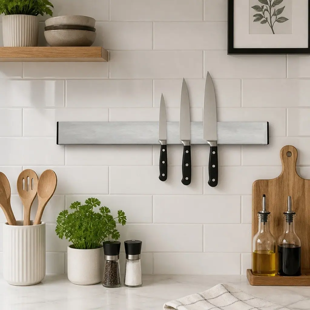 Magnetic Knife Holder 50cm Wall-Mounted Stainless Steel Easy Installation