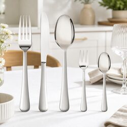 30-Piece Stainless Steel Cutlery Set for Elegant Dining