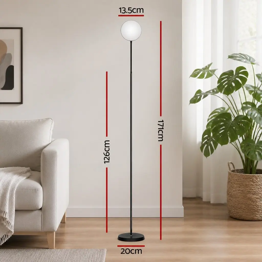 LED Floor Lamp 1.5m Remote Control Adjustable Brightness Colour Temperature 3000-6500K 360-degree Gooseneck Stable Base