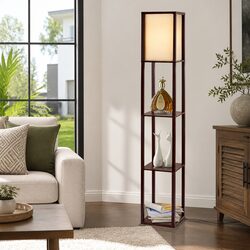 Enhance Your Space with a Vintage Floor Lamp and Shelves