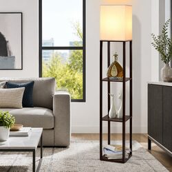 Floor Lamp with 3-Tier Shelves: Enhance Your Living Space
