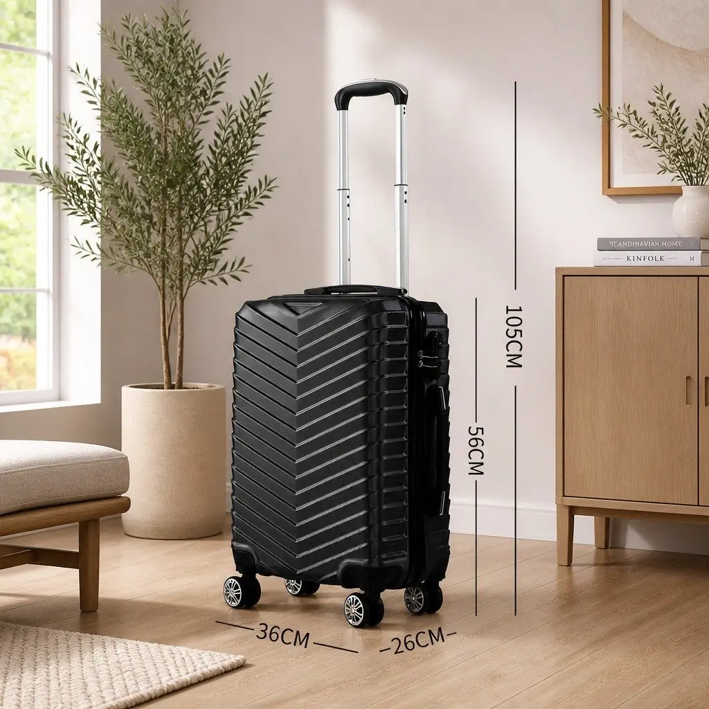 20 Inch Travel Bag Compact Suitcase Anti-Theft Lock Dual Wheels