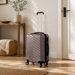 Compact 20 Inch Suitcase in Coffee for Easy Travel
