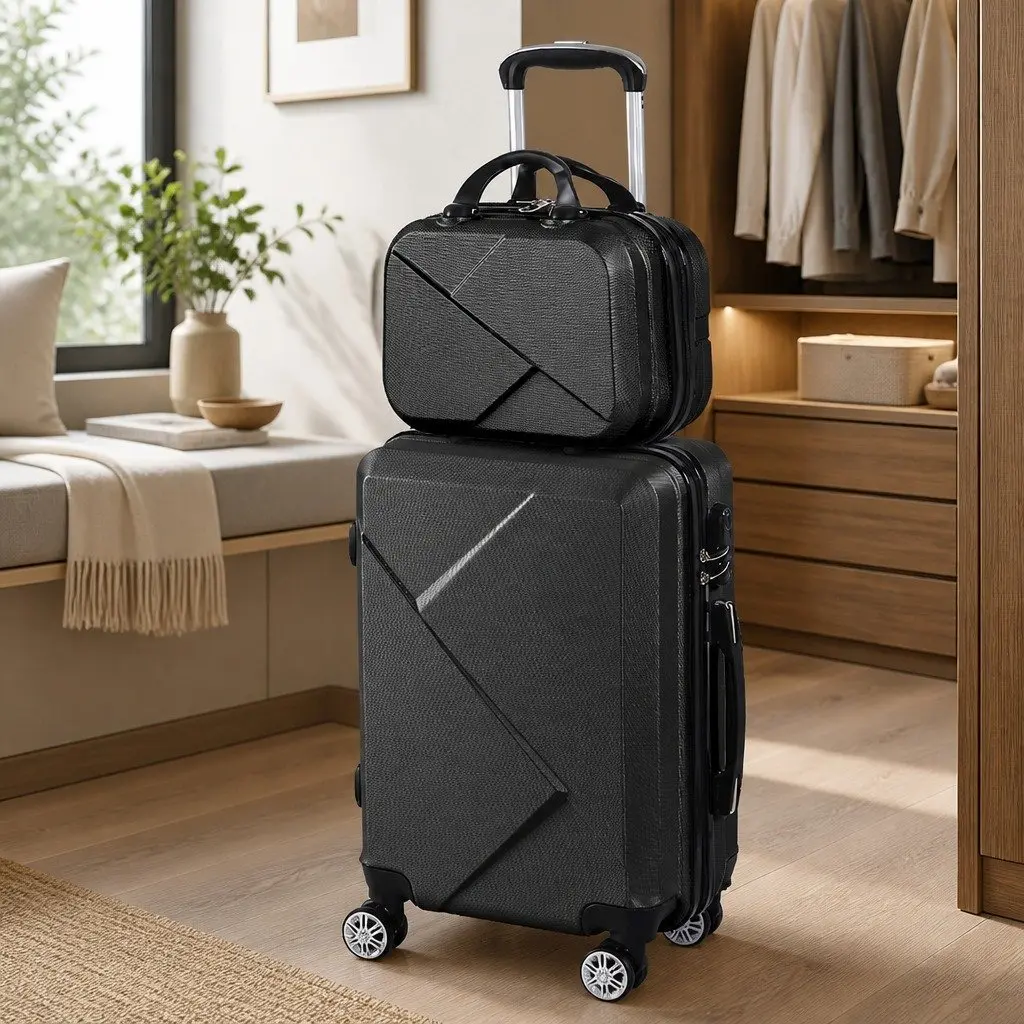 Travel Luggage Set 20 Inch Suitcase 12 Inch Trolley Bag Wheeled Hard Shell Carry-On