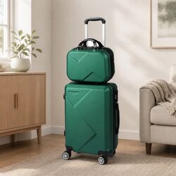 Travel with Ease: 2-Piece Luggage Set in Green