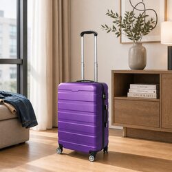 20 Inch Lightweight Purple Suitcase for Easy Travel