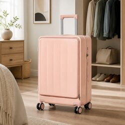 26 Inch Hard Shell Travel Luggage Suitcase Front Opening Expandable Trolley