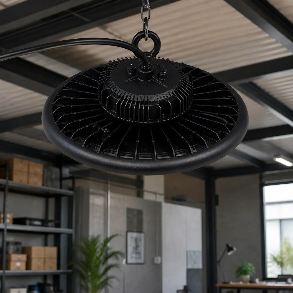 100W UFO High Bay LED Light Black Commercial Warehouse Workshop Gym Bright Lighting