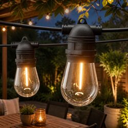 Enhance Your Space with 73m Festoon Lights - 80 Bulbs