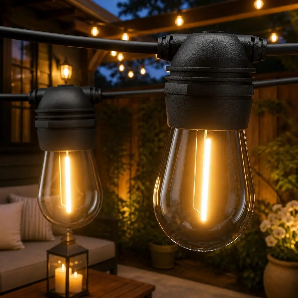 95m Solar Festoon Lights