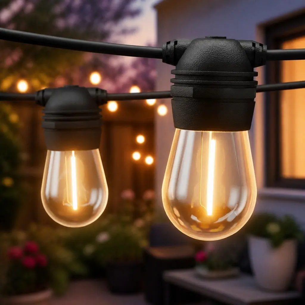 95m Solar Festoon Lights
