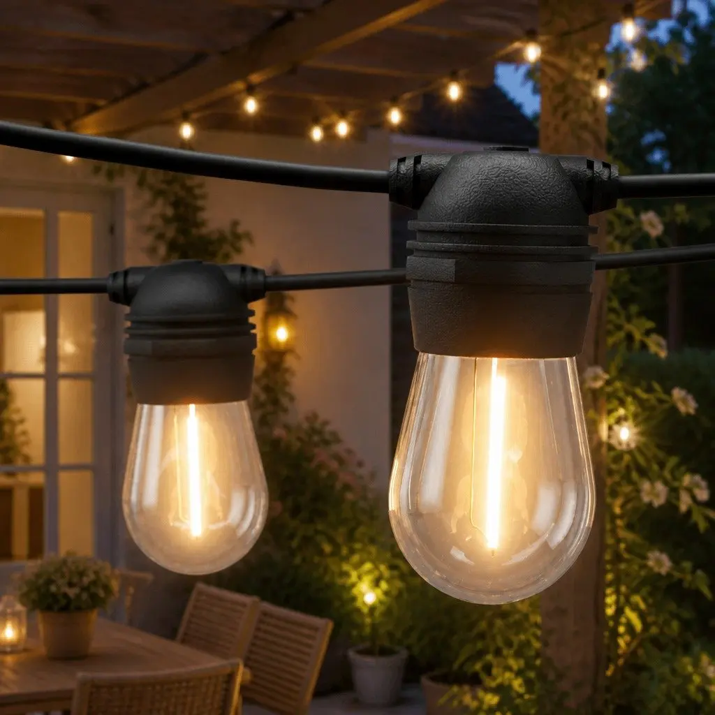 23m Solar Festoon Lights