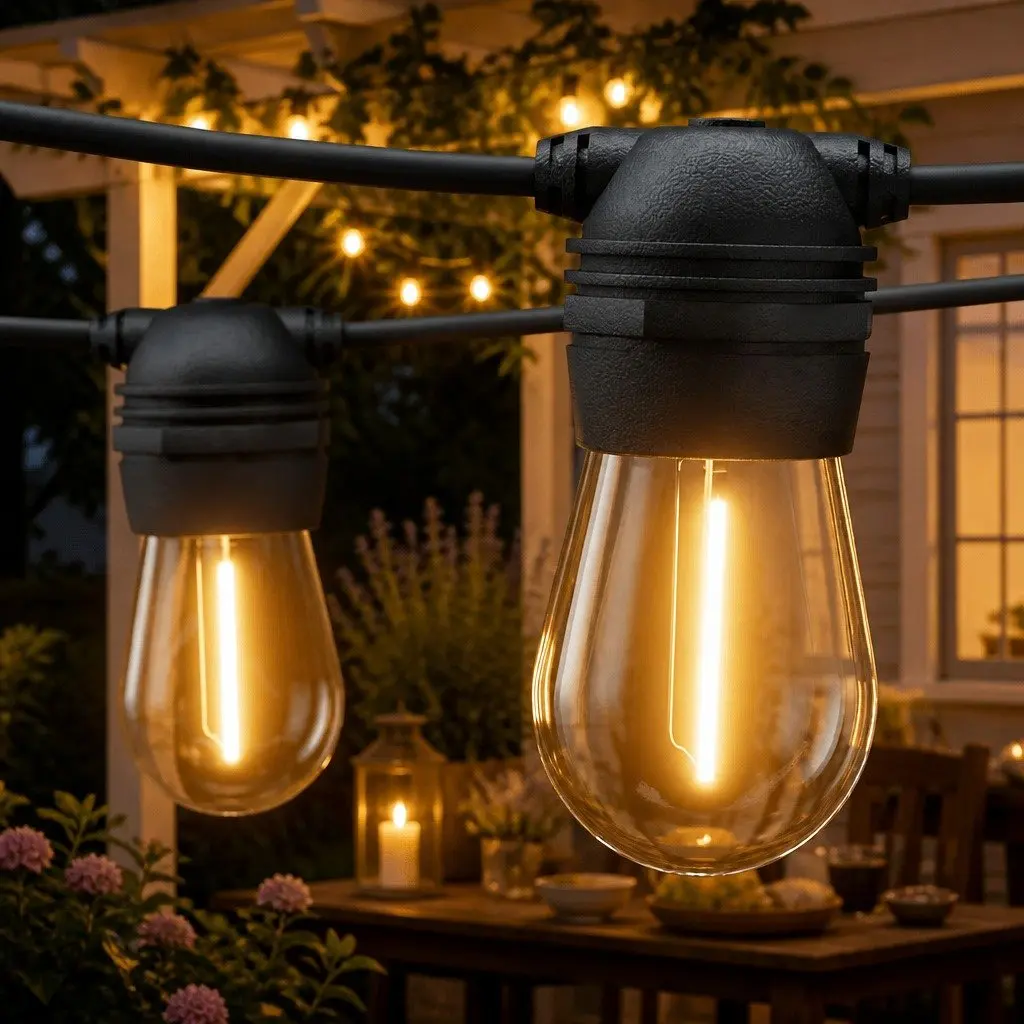 50m Warm White Solar String Lights