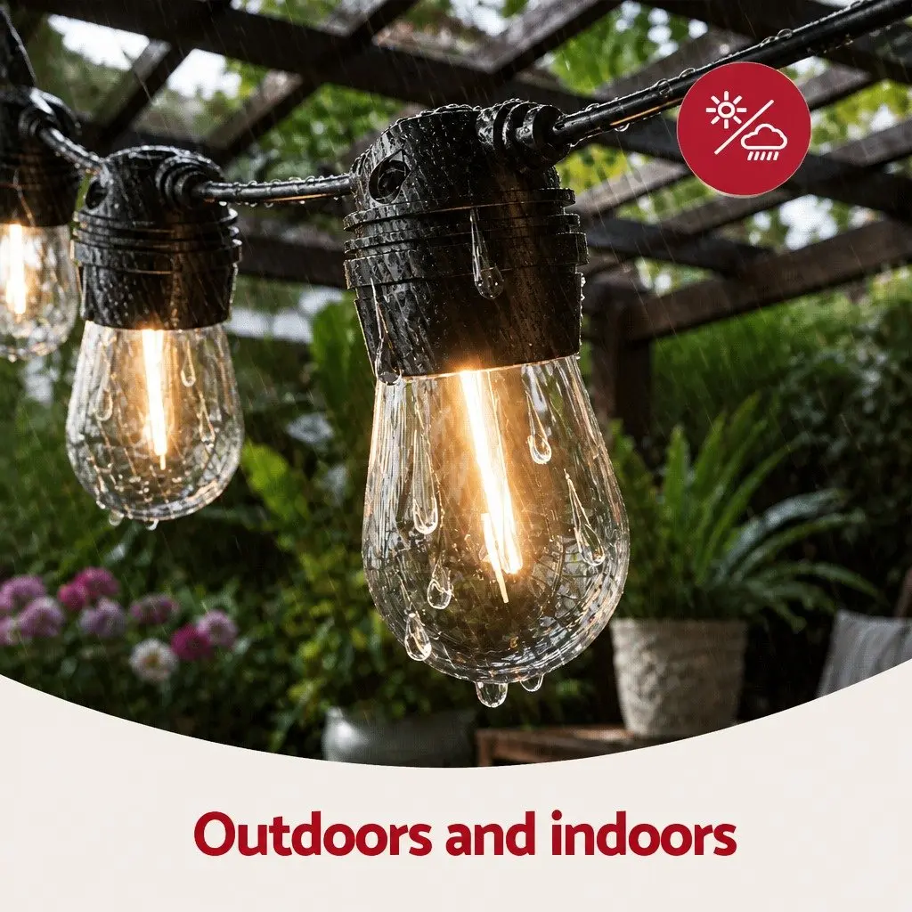 50m Warm White Solar String Lights