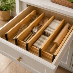 Expand Your Storage with Bamboo Drawer Dividers 4 Pack
