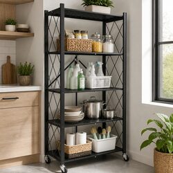 5-Tier Foldable Shelf to Enhance Your Storage Space