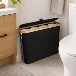 Stylish Storage Basket for Toilet Paper - 12 Roll Capacity