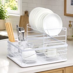 Optimize Your Kitchen with a 2-Tier Dish Drying Rack