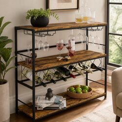 Enhance Your Space with a Large Wine Rack and Glass Holder
