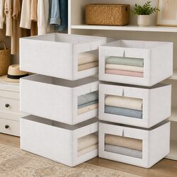 Space-Saving Storage Bins Set for a Clutter-Free Home