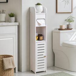 Elevate Your Bathroom Space with a Slim Storage Cabinet