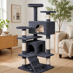 Elevate Your Cat's Space with a 180cm Plush Cat Tree Tower