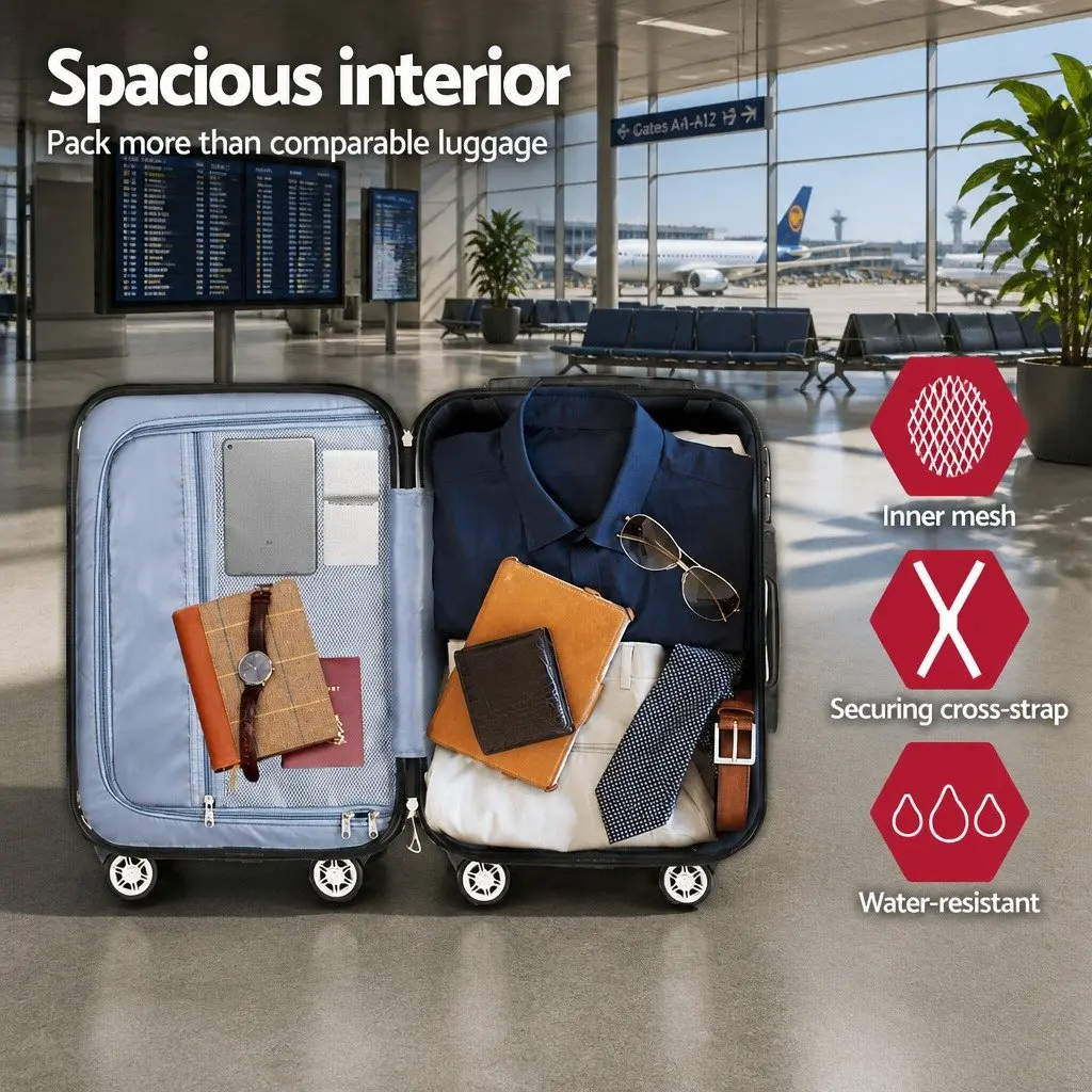 28 Inch Luggage Hard Shell Suitcase TSA Lock Spinner Wheels Carry On Travel