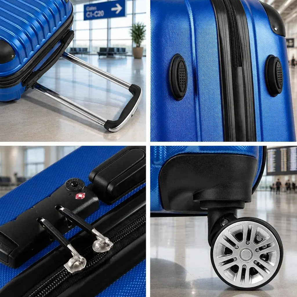 28 Inch Luggage Hard Shell Suitcase TSA Lock Spinner Wheels Carry On Travel