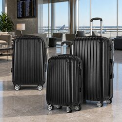 3 Piece Hard Shell Luggage Set 20 24 28 Inch Spinner Suitcase TSA Lock Travel