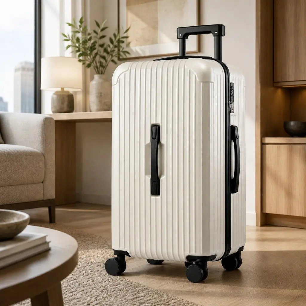 28 Inch Hard Shell Trunk Luggage Suitcase with USB Type-C Port and 5 Wheels