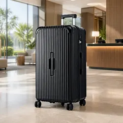 32" Trunk Luggage Suitcase Spinner Wheels USB Type-C Port TSA Lock Travel Black