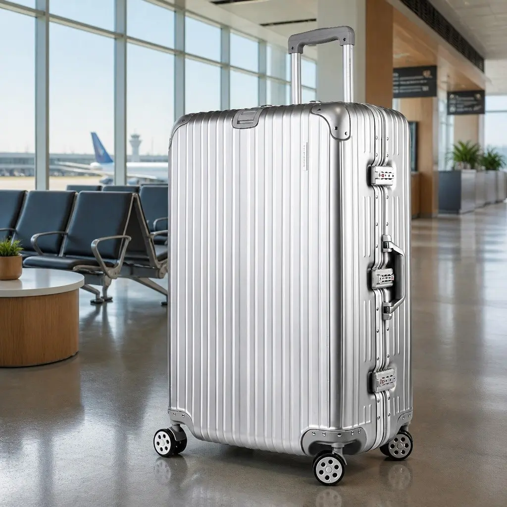 28 Inch Hard Shell Luggage TSA Lock Suitcase with Smooth Spinner Wheels and Aluminium Corner Protectors