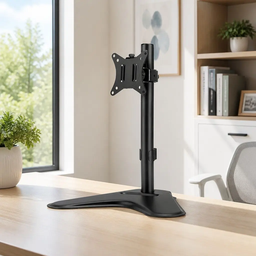 Monitor Arm Desk Mount Adjustable Heavy-Duty Steel VESA Compatible for 32 Inch Monitors