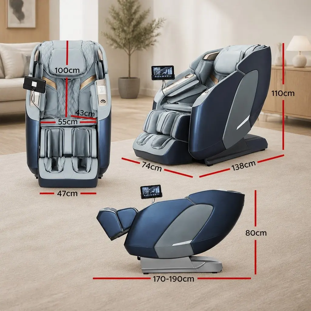 4D Massage Chair Full Body Heated Shiatsu SL Track Zero Gravity Recliner with Intelligent Body Scan