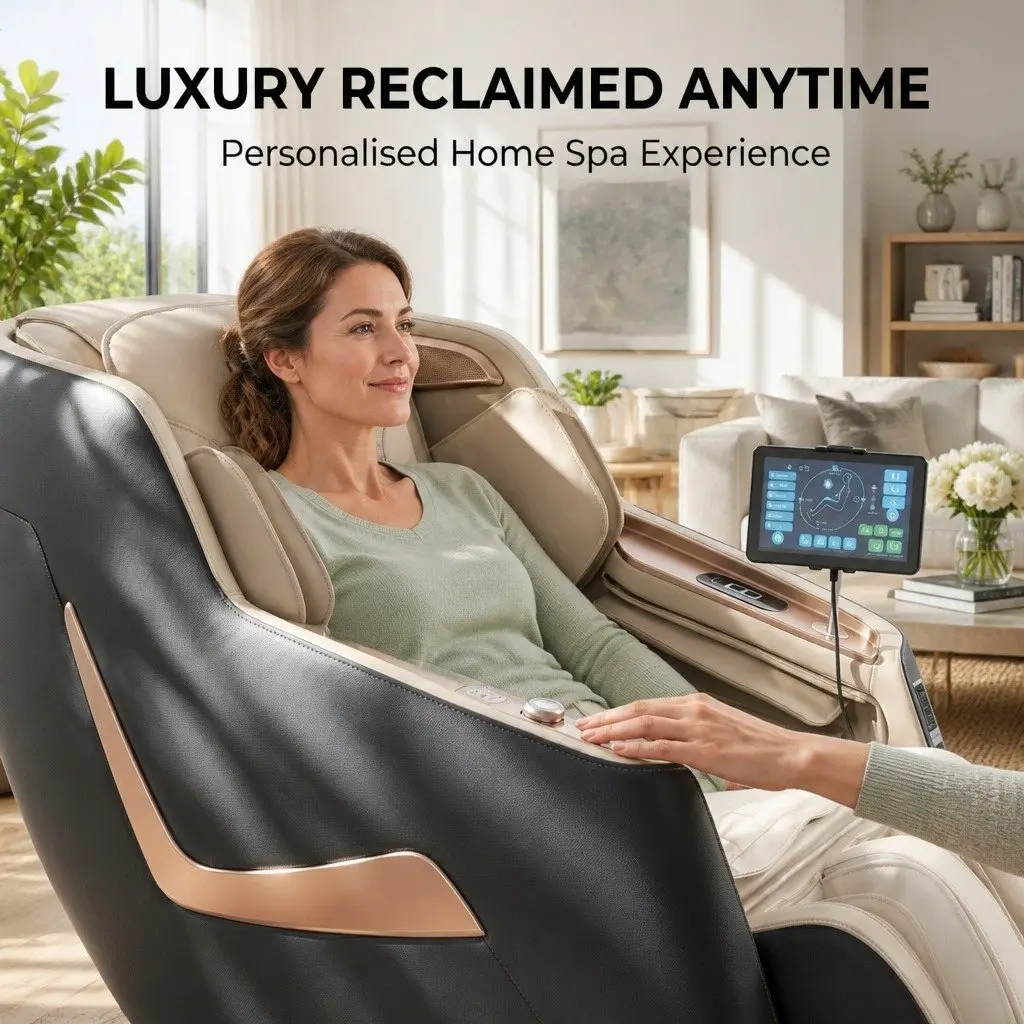 Massage Chair Electric Recliner 3D Grey Full Body Massager with Automatic Zero Gravity Recline and 12 Auto Massage Programs