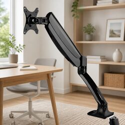 Single Monitor Arm Gas Spring Desk Mount Bracket Screen Holder 10-27 Inch