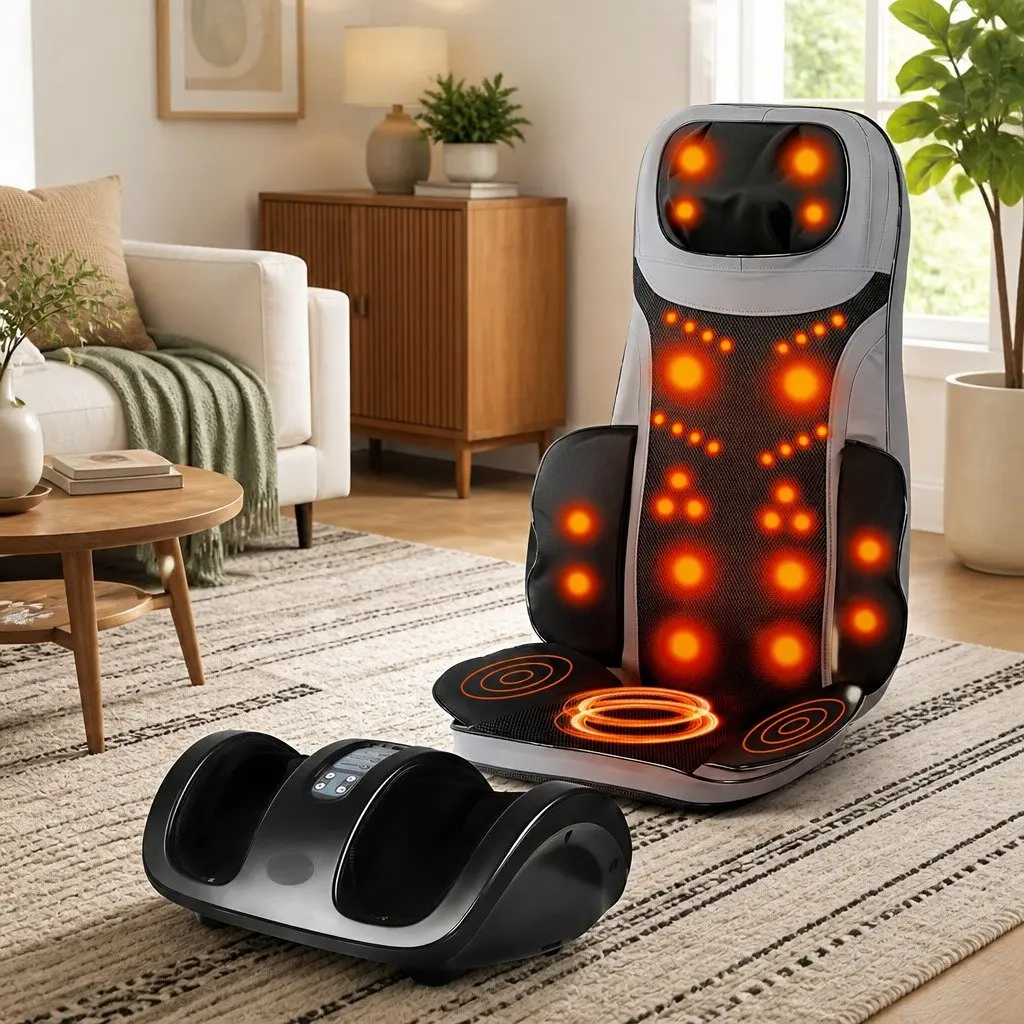 Full Back Massage Seat & Foot Massager