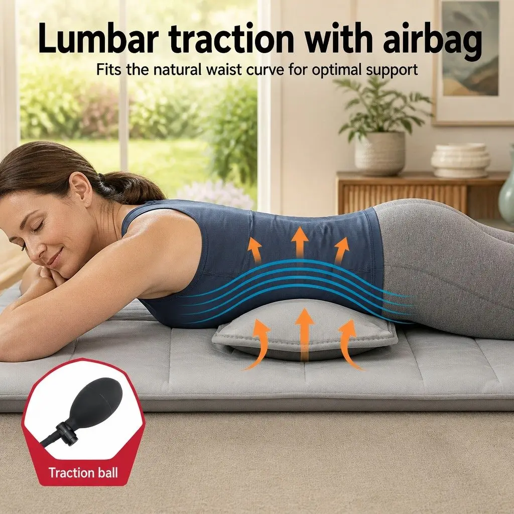 Electric Massage Mat 10 Motors Vibration Heating Neck Back Relaxation Home