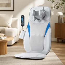 Full Back Massage Cushion 3D Kneading Heating Vibration Seat Pad Office Home Car