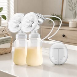 Electric Breast Pump Automatic Dual Cup Portable USB Rechargeable Gentle Nursing