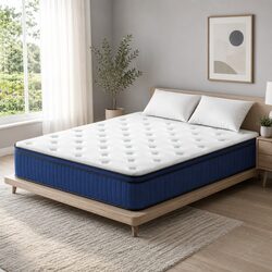 Double Mattress 34cm Cool Gel Memory Foam 7 Zone Pocket Springs Medium Firm