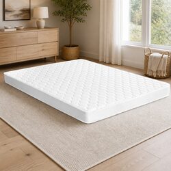 King Single Mattress 13cm Medium Firm Bonnell Spring Tight Top White Bed