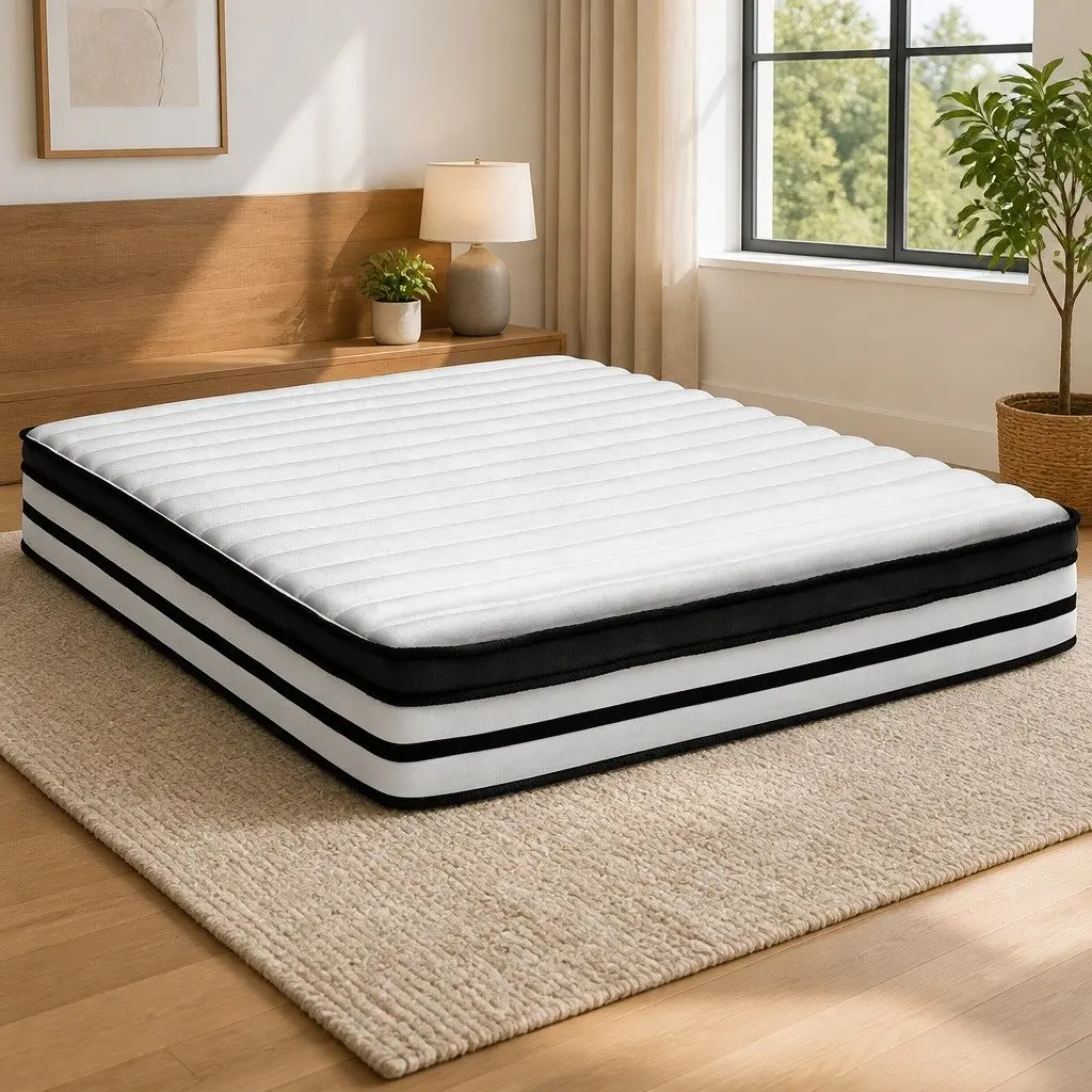 Double Mattress 27cm Euro Top Plush Pocket Spring Medium Firmness