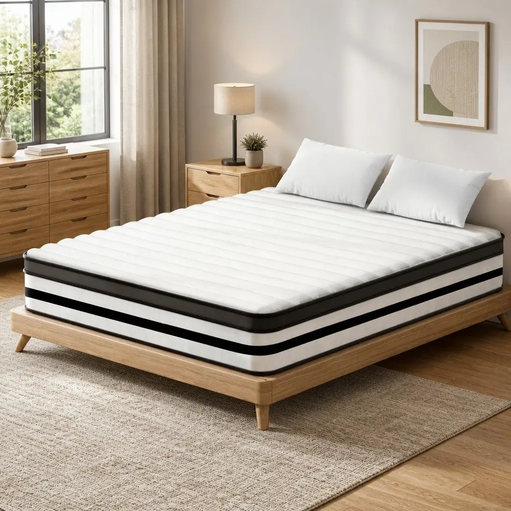 Double Mattress 27cm Euro Top Plush Pocket Spring Medium Firmness