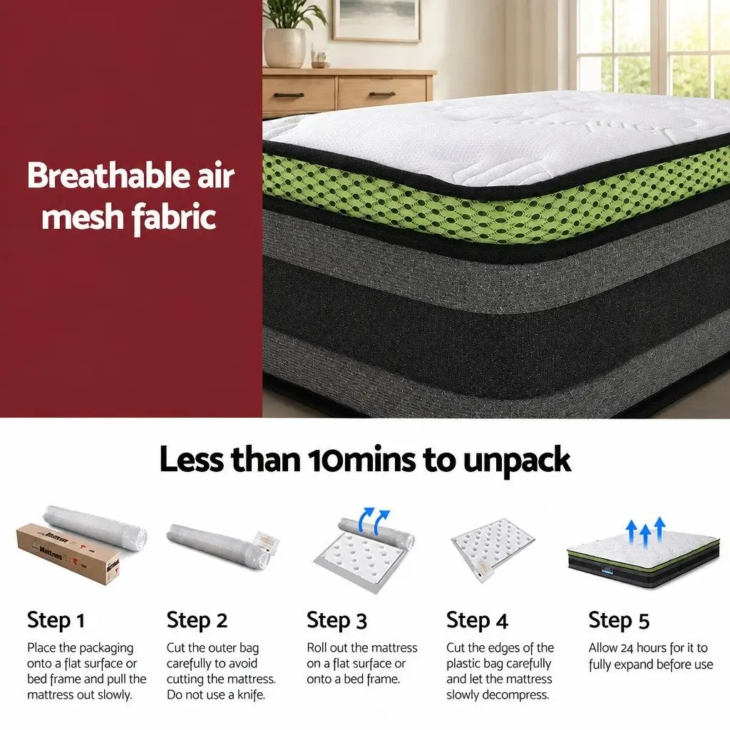 Double Mattress with Gel Foam and Pocket Springs for Better Sleep
