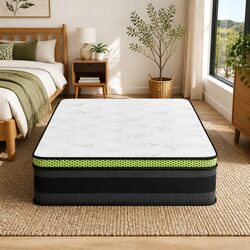 King Single Mattress 30cm Cool Gel Foam Memory Pocket Spring Grey