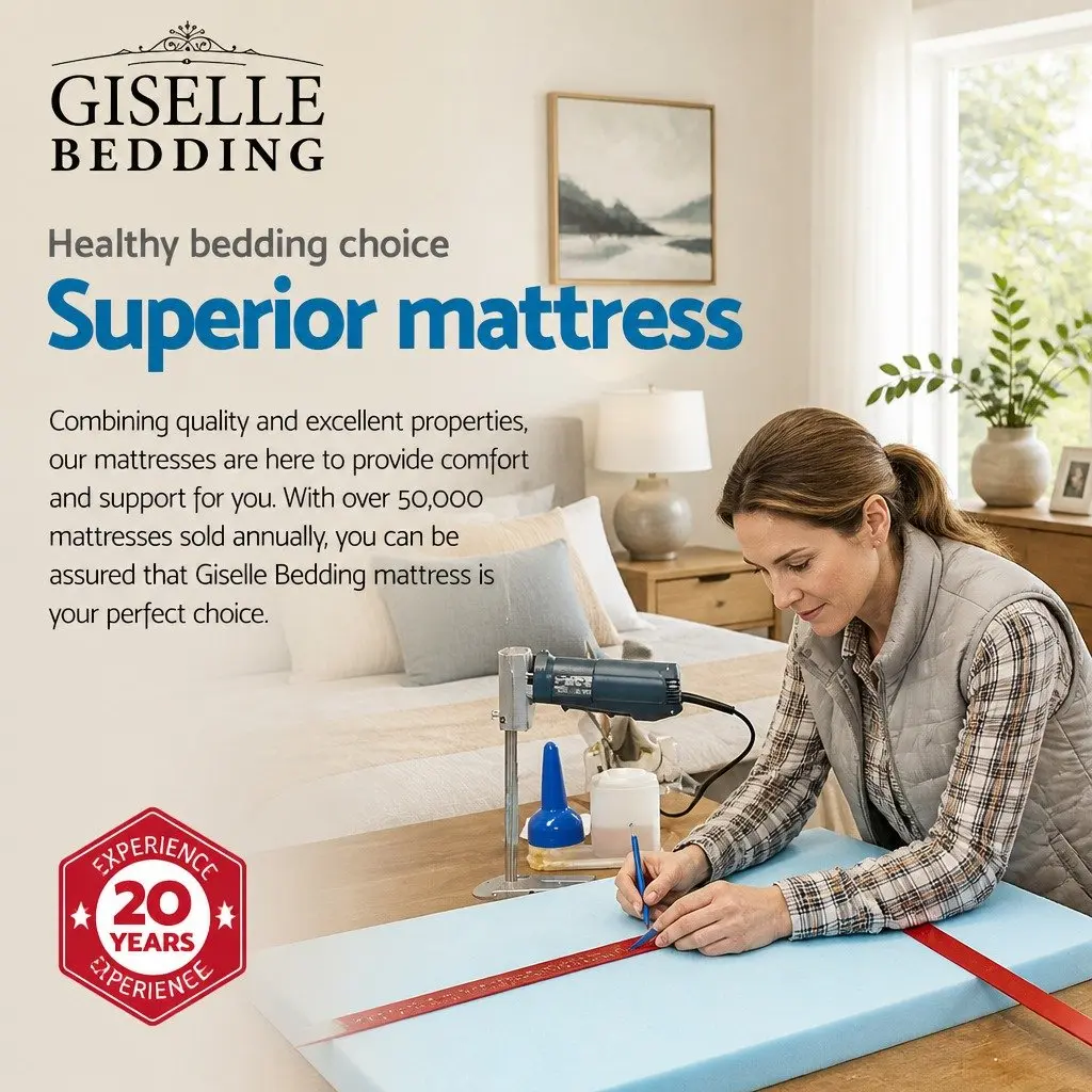 Single Mattress 34cm Medium-Firm Pocket Spring Euro Top Bamboo Charcoal Grey