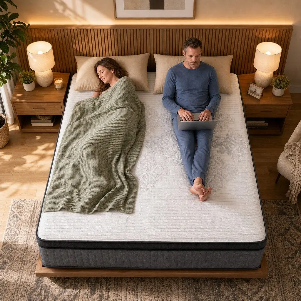 Queen Mattress 37cm 4-in-1 Adjustable Firmness Dual Zone Flippable Memory Foam