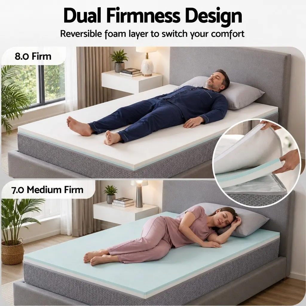 Single Mattress 23cm Pocket Spring Reversible Foam Medium Firm Support