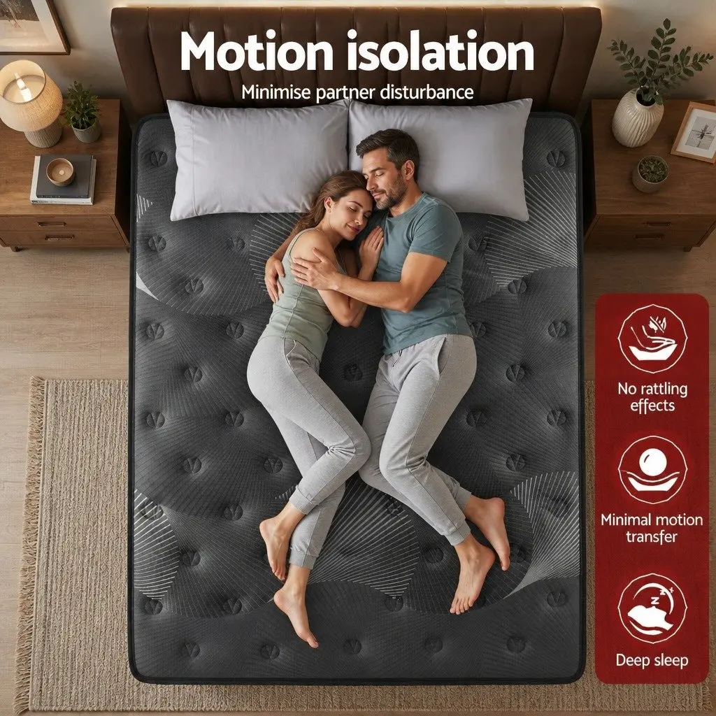 King Size Mattress 35cm Euro Top Medium Firm Pocket Spring Memory Foam